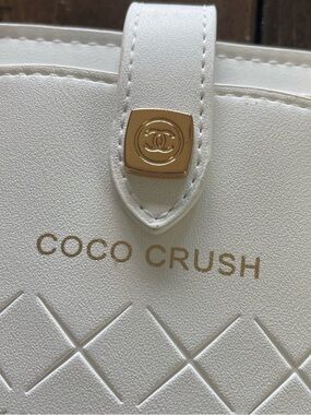 Chanel Coco Crush White Quilted Leather Tote